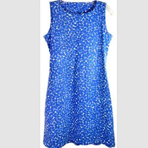Mahi Gold Ryder Dress floral blue white stretch aline sleeveless casual day XS
